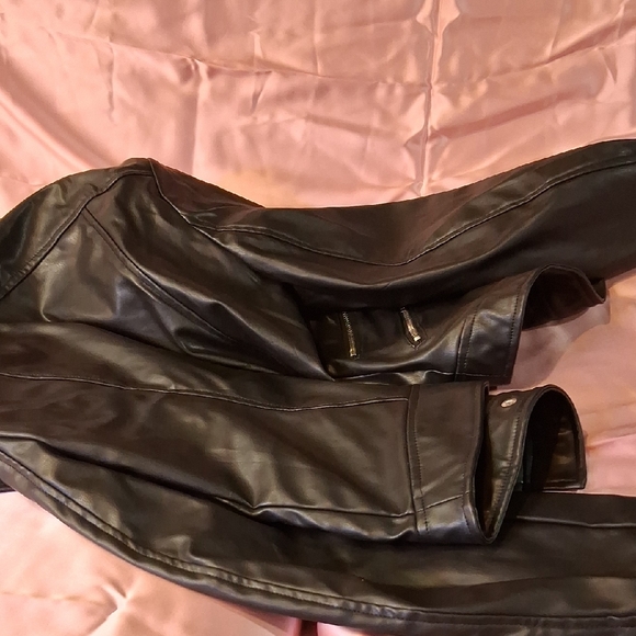 Black Faux Leather Jacket - Picture 4 of 5